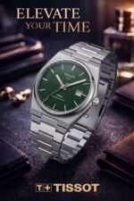 Tissot PRX Powermatic 80 Automatic Watch – Green Waffle Dial - Image 2