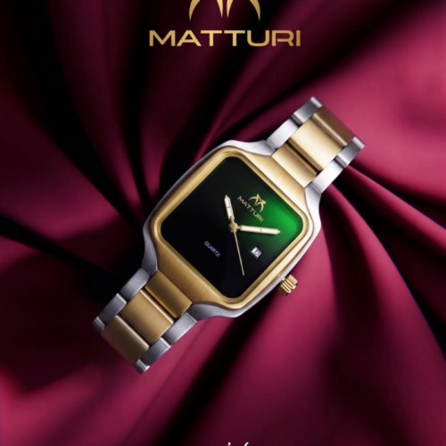 Matturi Wine 'n' Dine Two-Tone Square Watch